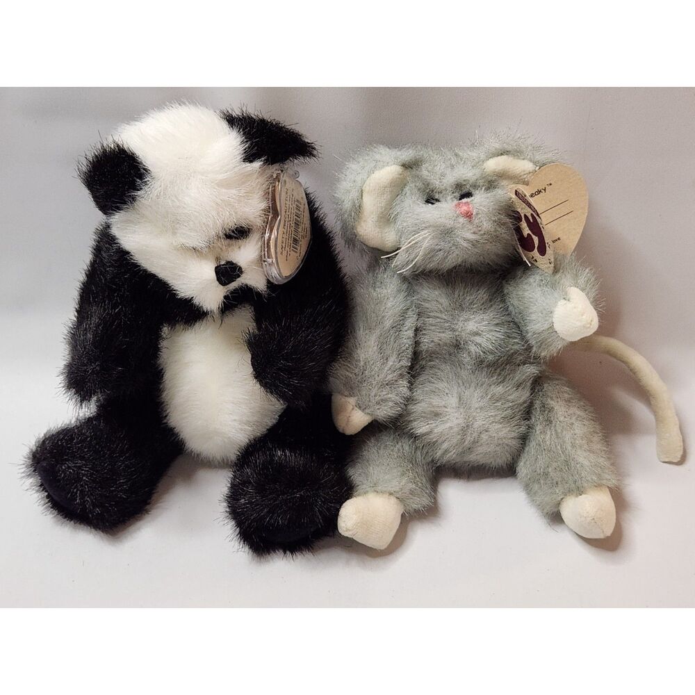 1993 TY Collectibles Attic Tressures Checkers Panda Squeaky Mouse